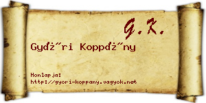 Győri Koppány névjegykártya
